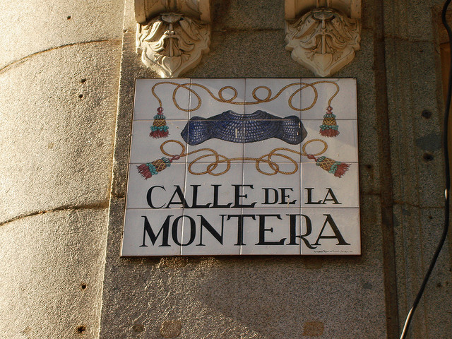 Calle de la Montera, en Madrid centro